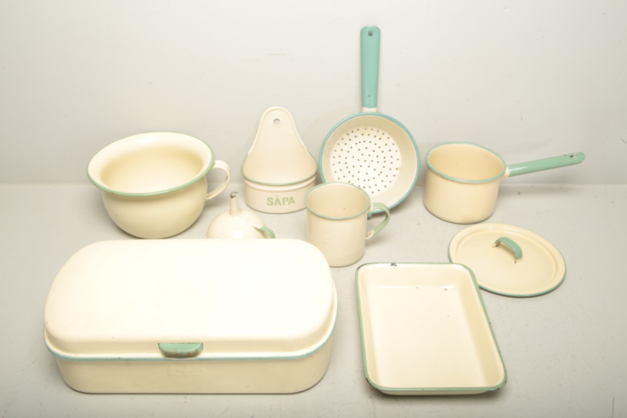 Kockum Emalj, parti osorterat 