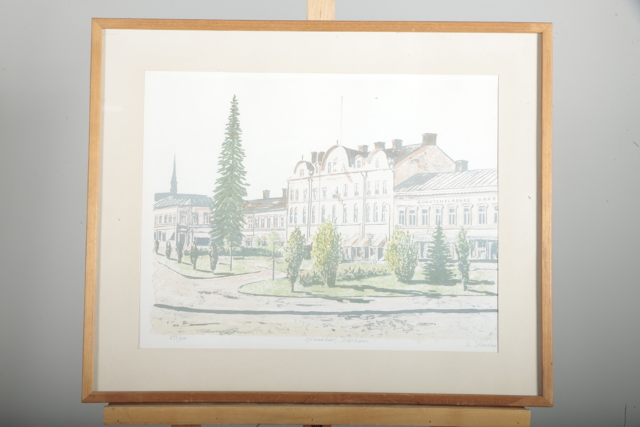 Göran Strandow, Färglitografi N:o 238/400, Signerad