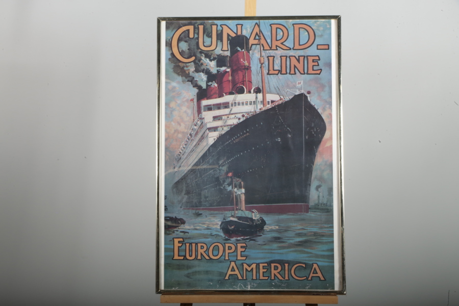 Affisch. "Cunard Lines, Europe-America"