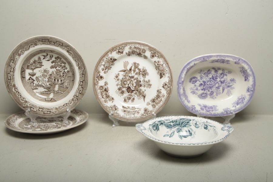 Porslin, diverse, 5-delar