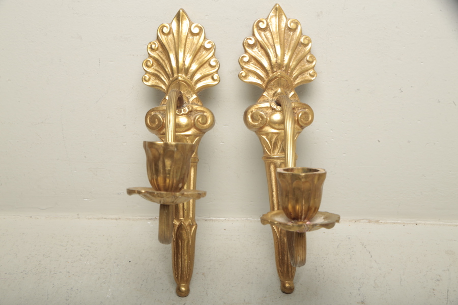 Väggappliquer, 1-par i mässing, 1900-tal