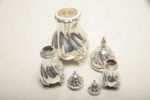 Salt, Peppar & Sockerruska, 3-delar Sterling silver & 835