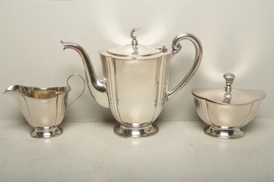 Serveringsset, 3-delar i nysilver