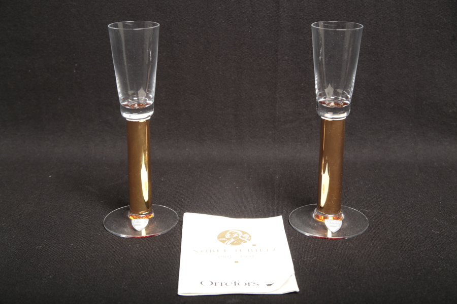 Orrefors "Nobel Jubilee",  1-par glas, Design: Gunnar Cyrén 