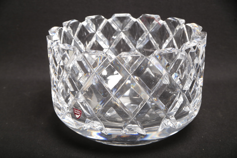 Orrefors- Kristallskål "Sofiero", Design: Gunnar Cyrén