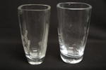 Ekenäs Glashytta-Vaser, 2st, Signerad: T.Racov