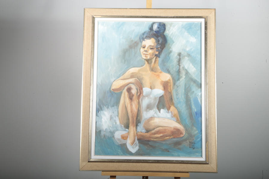 Ebbe Höglund, Olja på duk, Signerad