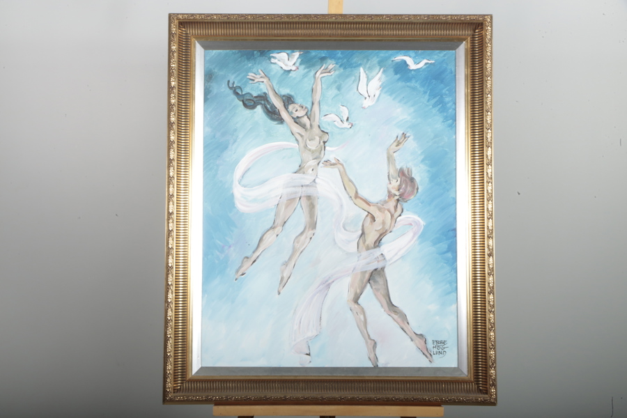 Ebbe Höglund, Olja på duk, Signerad