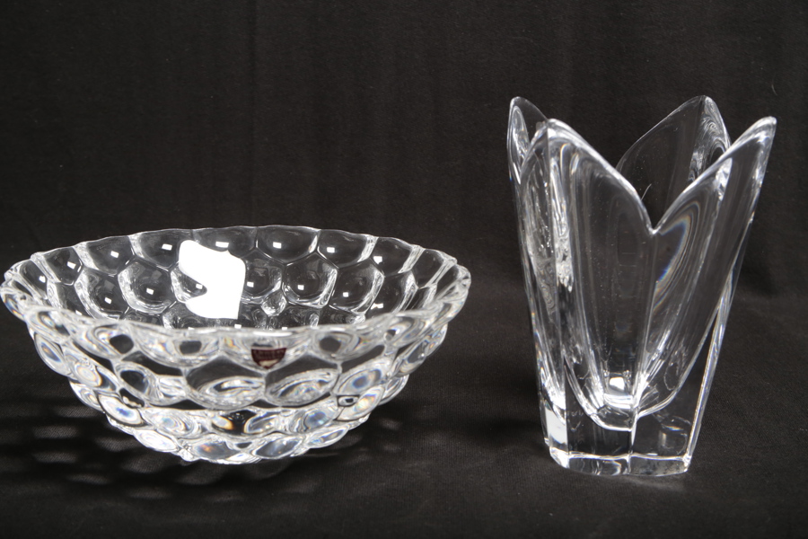 Orrefors skål "Hallon" & Vas