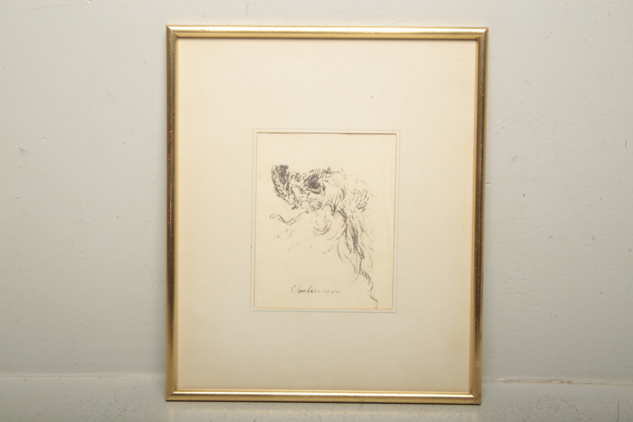 Teckning, otydlig signatur