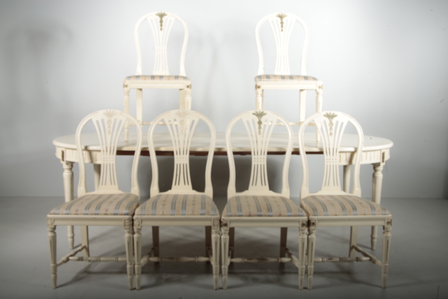 Möbelgrupp "Axet", 1900-tal, Gustaviansk-stil 