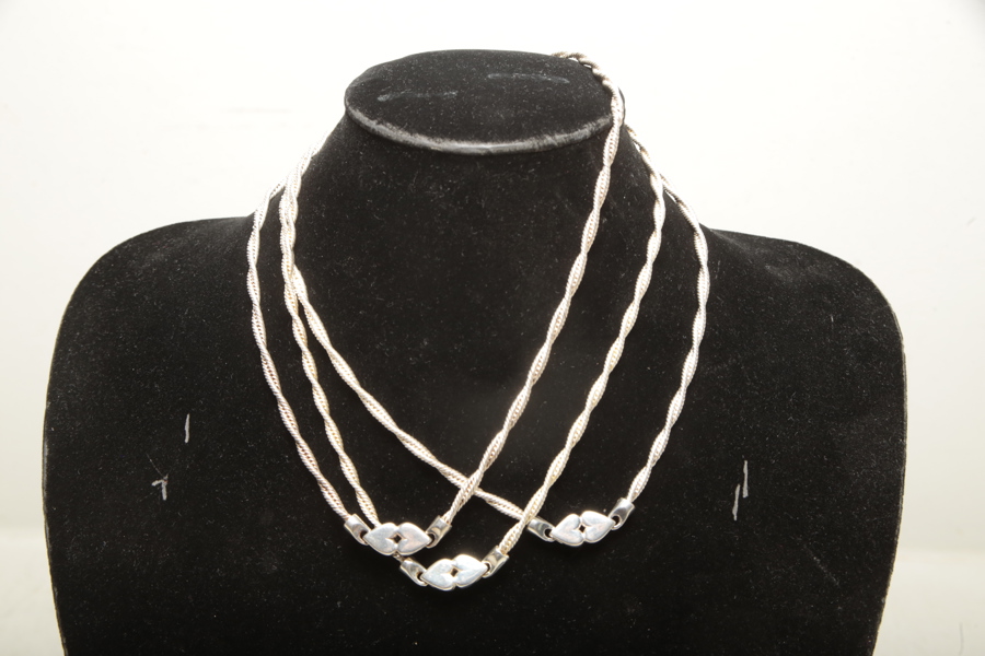 Halsband, 3st, Sterlingsilver