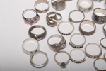 Ringar, parti, Sterlingsilver, 32st