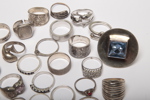 Ringar, parti, Sterlingsilver, 32st