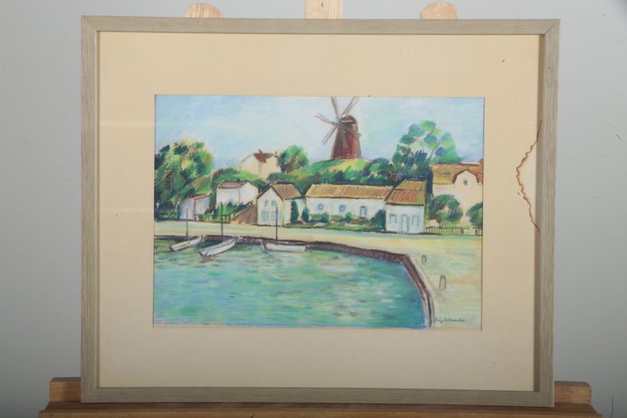 Kåge Liefwendel, Akvarell, Signerad