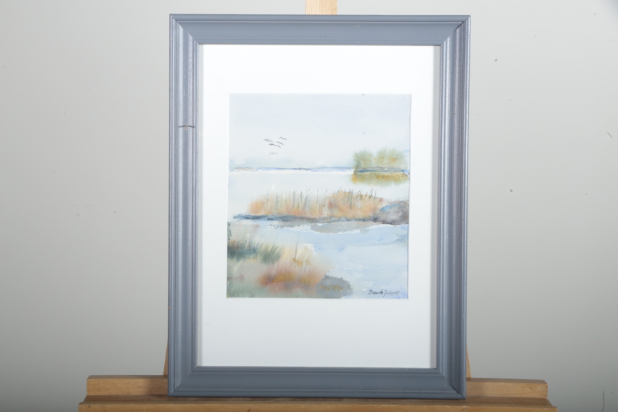 Akvarell, Okänd konstnär, Signerad 2005