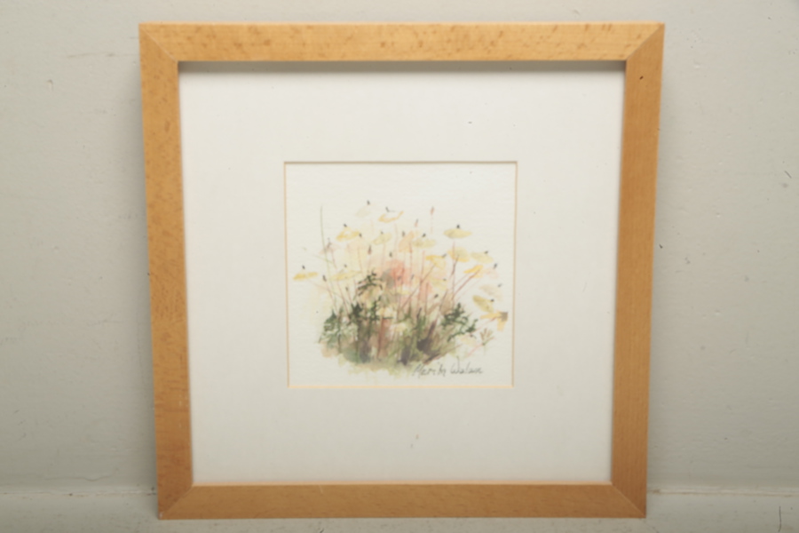 Marita Wala- Akvarell, Signerad