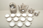 Bavaria kaffeservis, förgylld, 25-delar