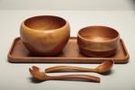Teak set, 5-delar, 1950/1960-tal, Bl.a Uppsala Teak