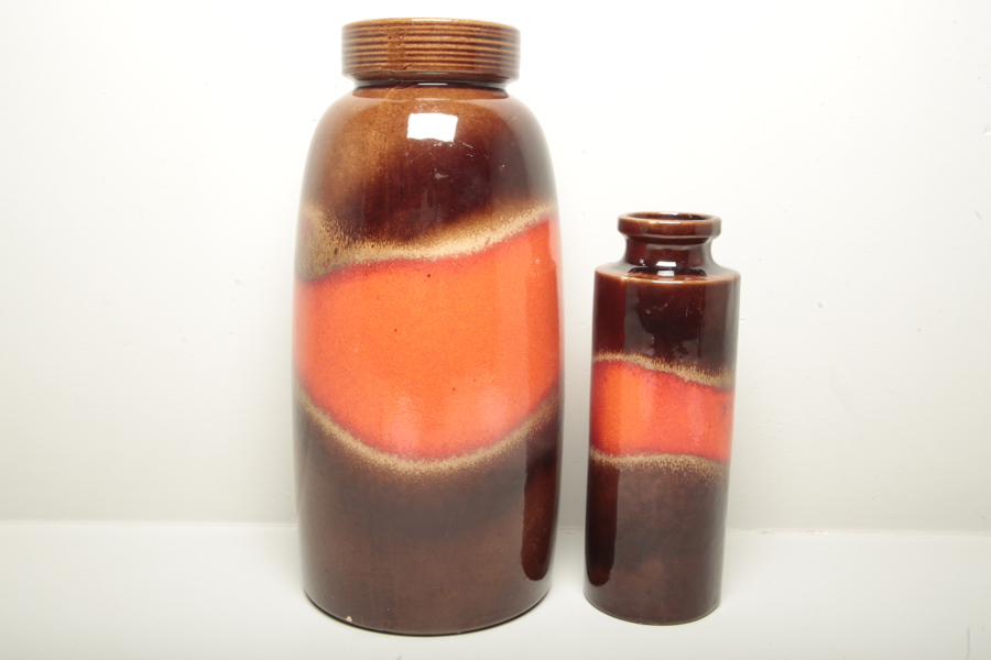 Vaser- 2st, "W-Germany" i Keramik 