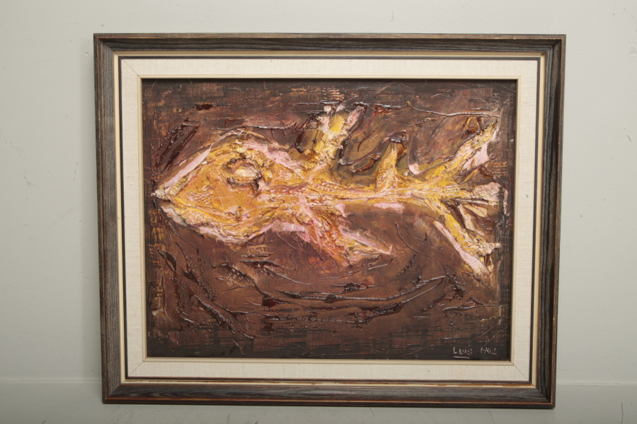 Olja på duk, Okänd konstnär, Signerad: Luis 