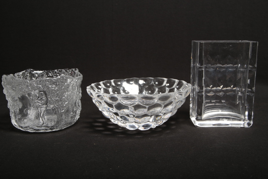 Orrefors, kristallskål "Hallon"