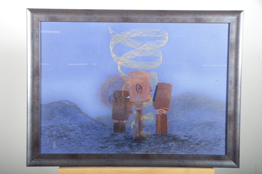 Olle Jonsson, Oljekrita "Tre jättar"