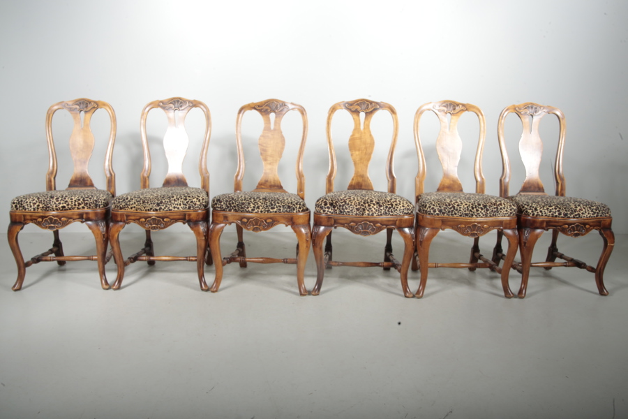 Stolar i Rokoko-stil, 6st, 1930-tal