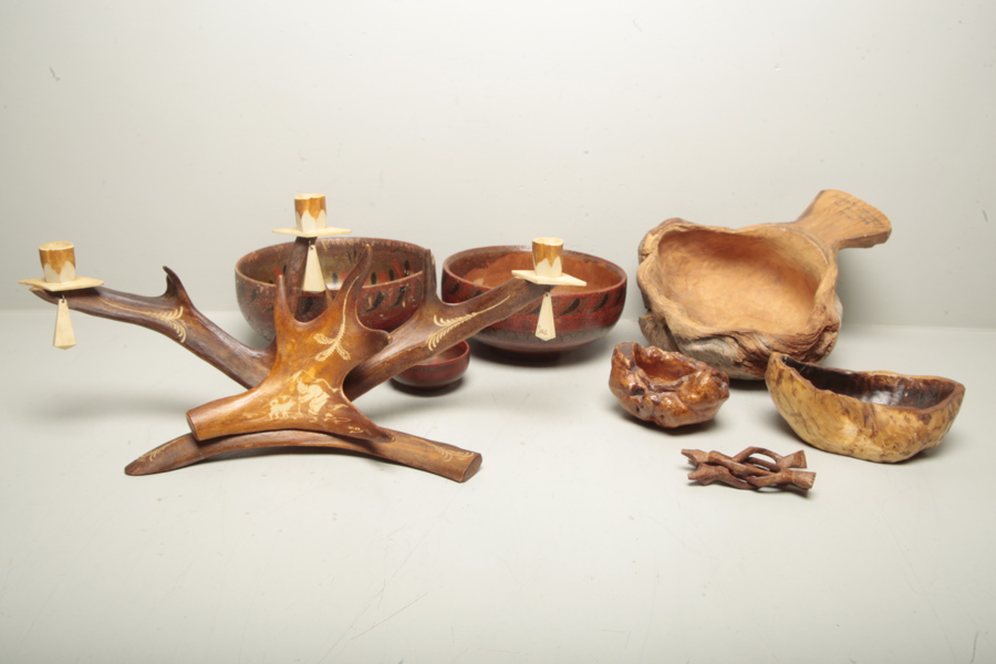 Träföremål, parti diverse