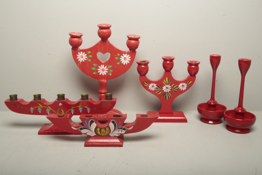 Juldekorationer- Parti ljusstakar 