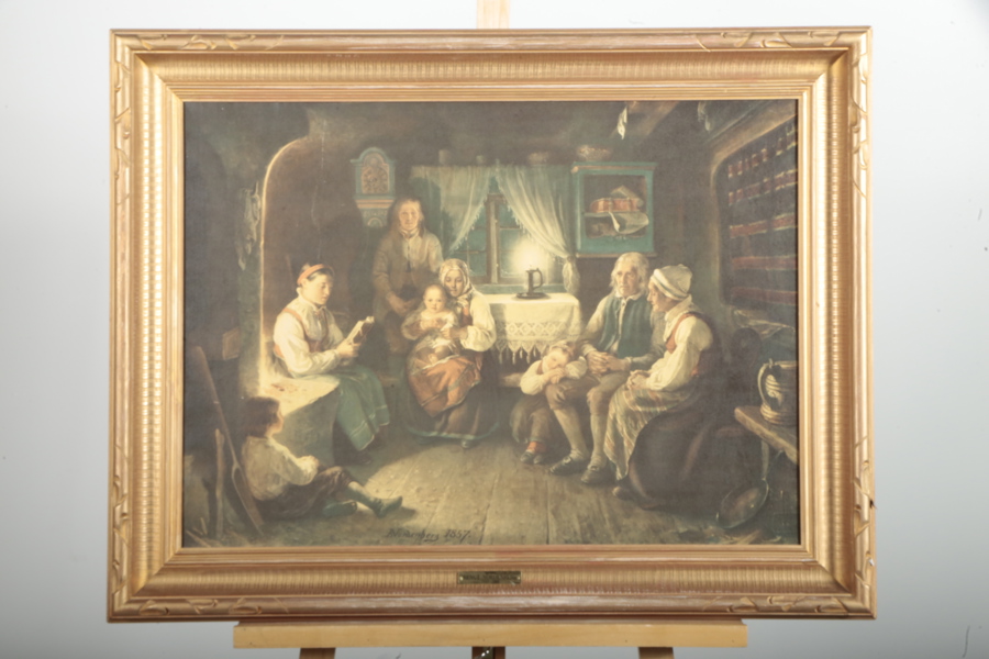 Oljetryck "Andakt", Kopia: Bengt Nordenborg