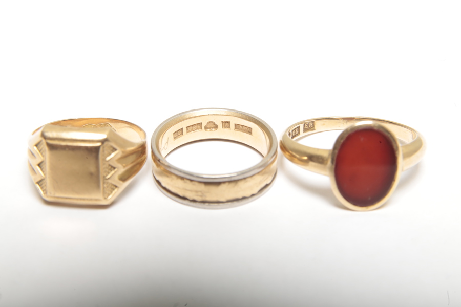 Ringar, 18K Guld, 3st 