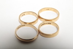 Ringar, 18K Guld, 4st 