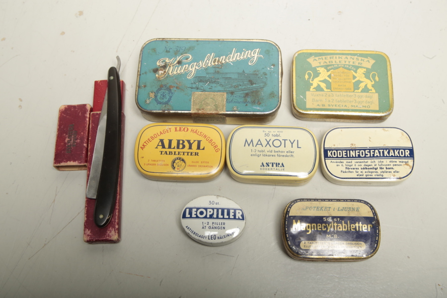 Askar i plåt, 1900-tal, parti diverse