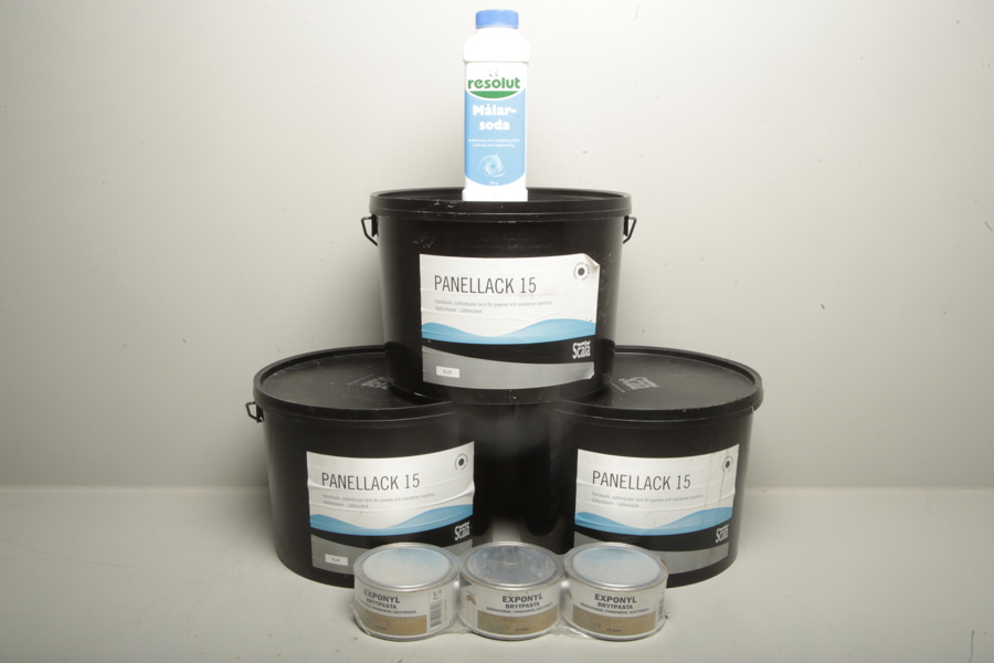 Målarfärg, Panellack inomhus klar, 3x10L