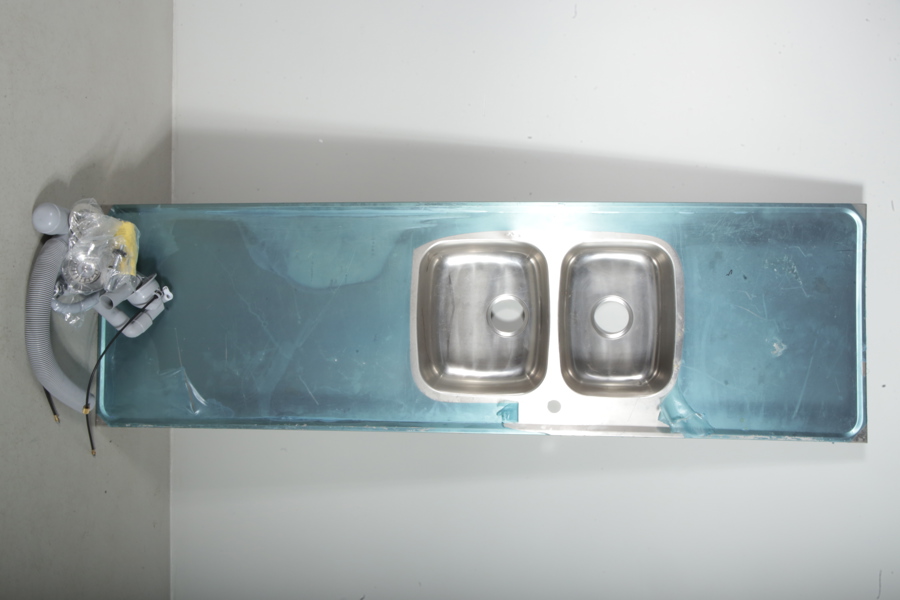 Diskbänk i plåt, Rostfri 