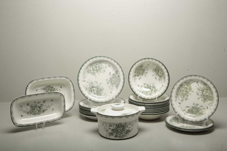 Rörstrand "Grön Anna", 26-delar