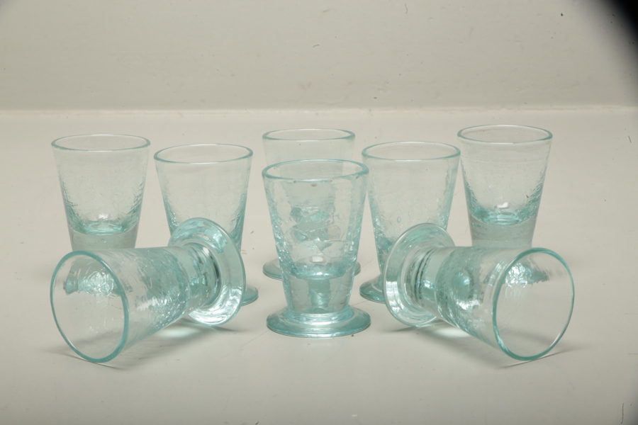 Glas, 8st, Munblåsta, 1900-tal