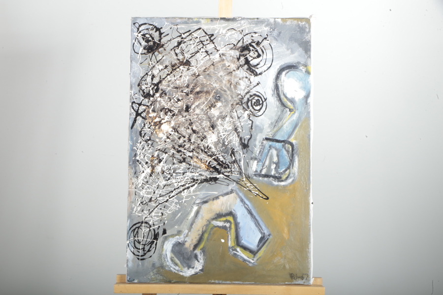 Peter Jannerfeldt- Olja å duk, Signerad PJ-67