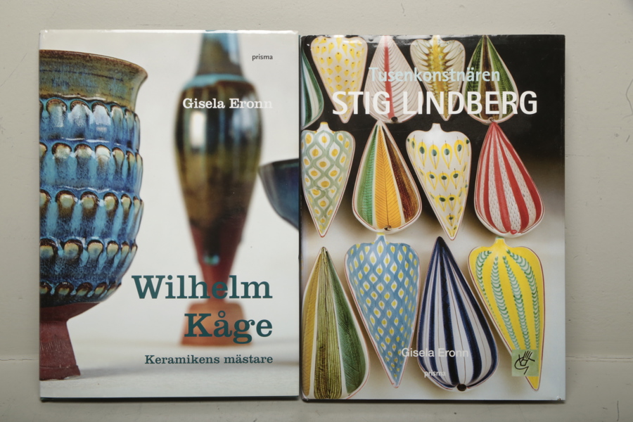 Böcker, 2st, "Stig Lindberg & Wilhelm Kåge"