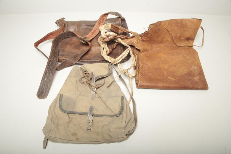 Skinnväskor, 2st & Ryggsäck i tyg, 1st 