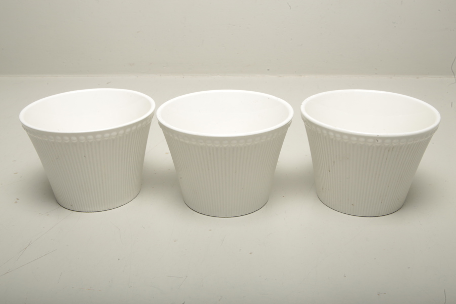 Rörstrand, Blomkrukor "Tiara", 3st