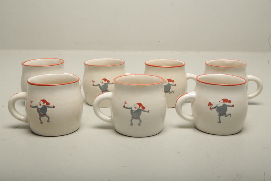 Glöggmuggar "Gefle- Hej Tomtegubbar", 7st 