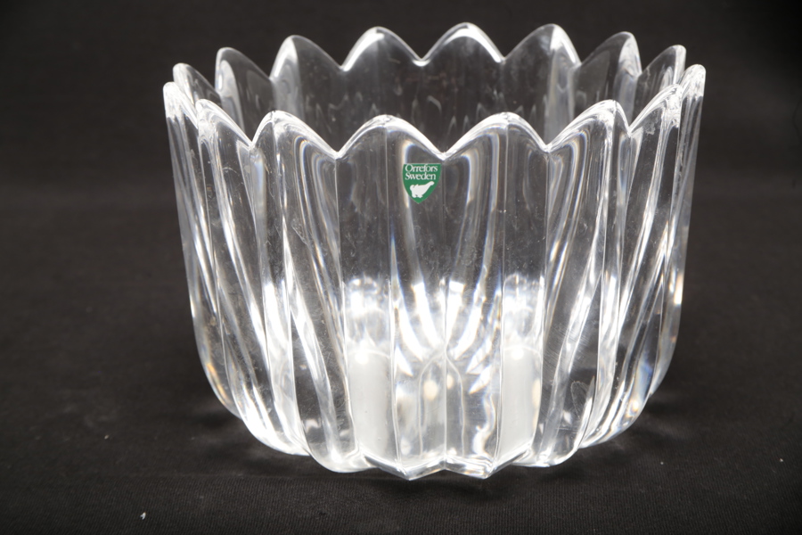 Orrefors kristallskål "Fleur", Design: Jan Johansson 