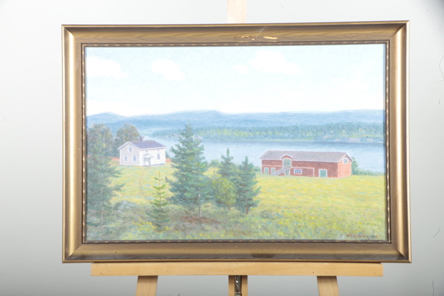 Otto Lindberg, Olja på duk, Signerad 1942