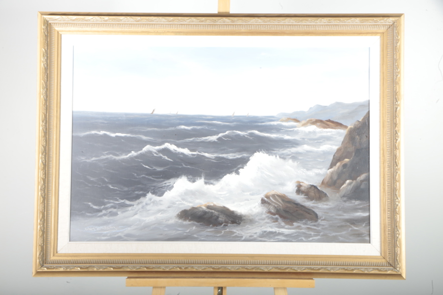 Lars Norberg, Olja på duk "havsmotiv", Signerad