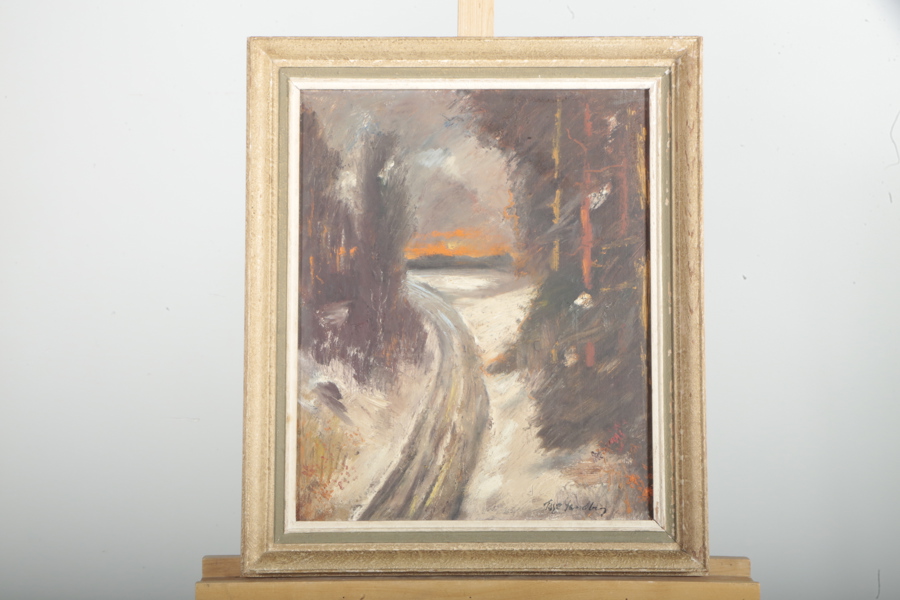 Tage Sandberg, Olja på pannå, Signerad