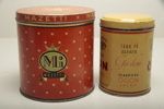 Plåtburkar, 2st, "Mazetti"