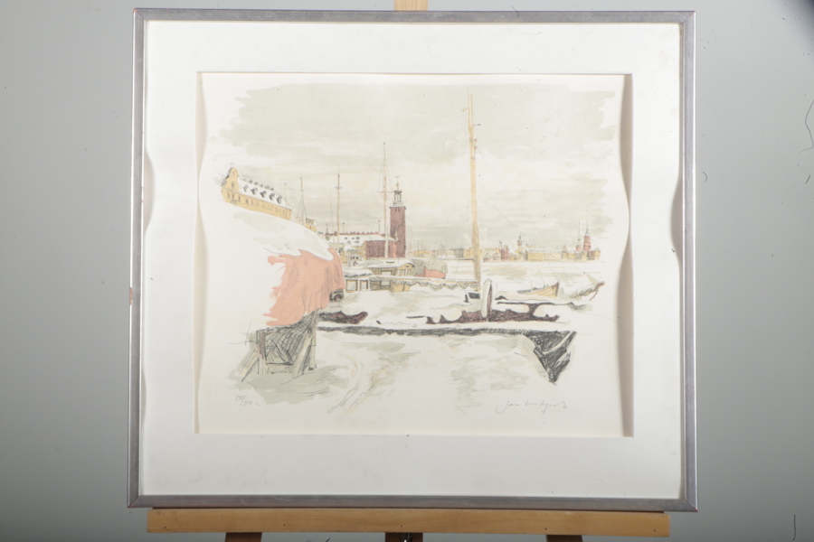 Jan Lundqvist, Färglitografi, Signerad N:o 322/355