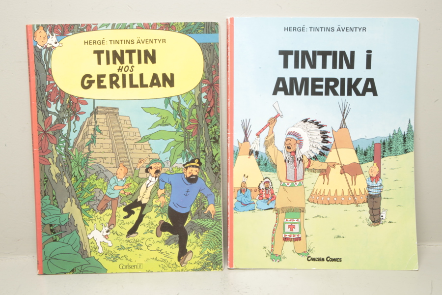 Böcker, TinTin, 2st, Carlsen Förlag